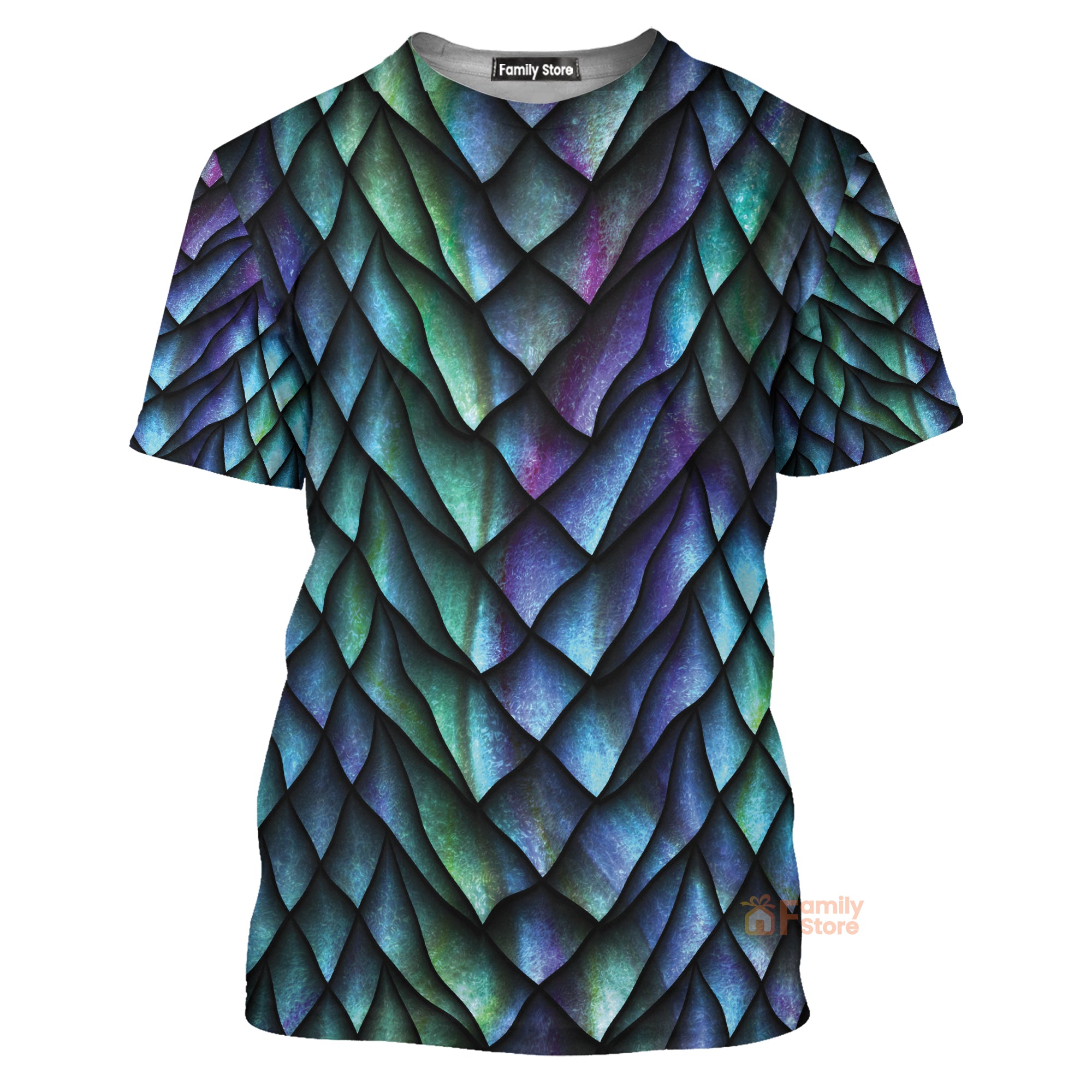 Blue Dragon Scales T-Shirts For Men & Women