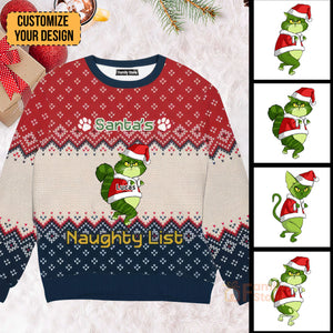 Santa's Naughty List - Gift For Christmas - Personalized Ugly Sweater - CL16 NH96