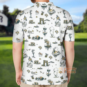 FamilyStore Yellowstone National Park Pattern - Men Polo Shirt