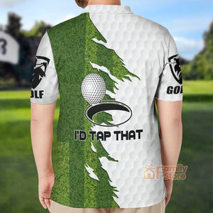 FamilyStore Green Golf Course I'd Tap That Golf - Men Polo Shirt