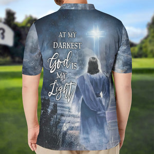 At My Darkest God Is My Light Polo Shirt For Men