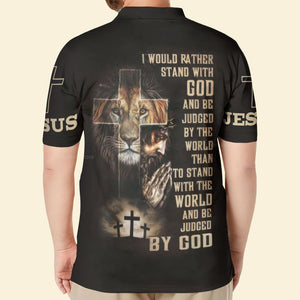 I Would Rather Stand With God Polo Shirt For Men