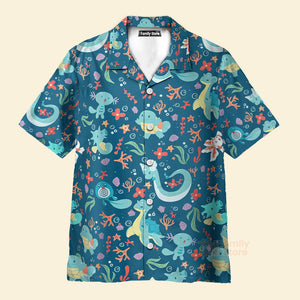 Water Pokemon Pattern Hawaiian Shirt