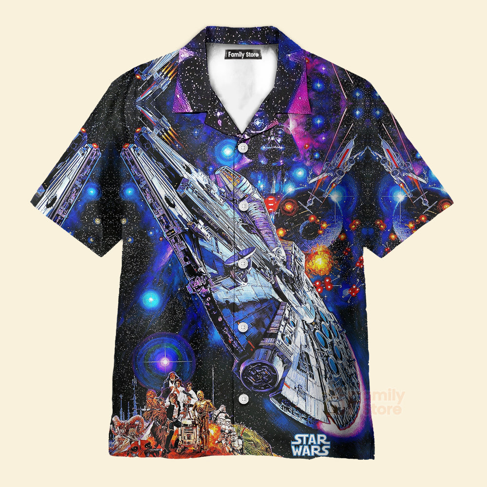 Star Wars Darth Vader Millennium Falcon Hawaiian Shirt