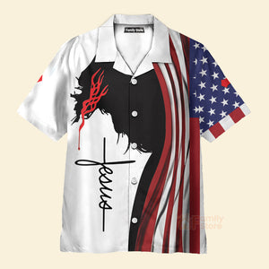 7 Days Without God Make One Weak American Flag Jesus Christ Hawaiian Shirt