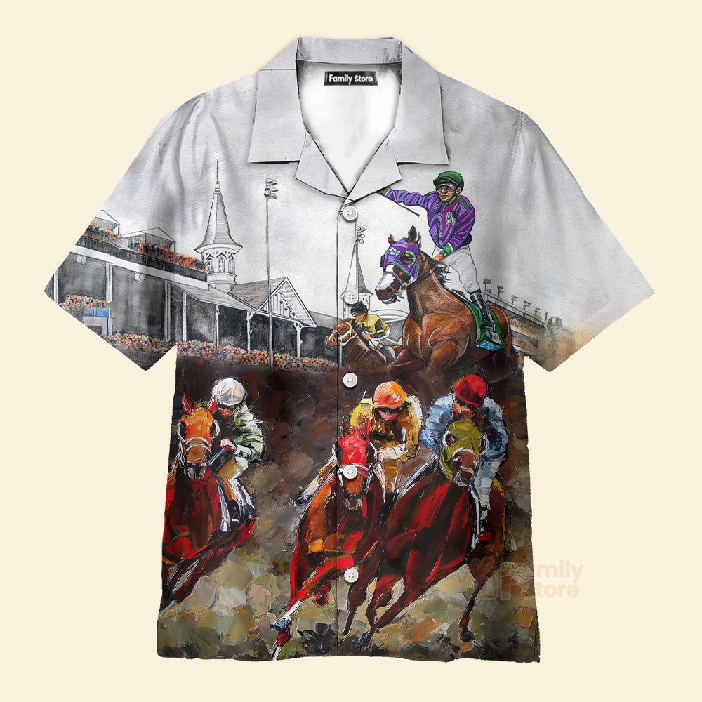 Kentucky Derby Horse Racing Hawaiian Shirt Shirt