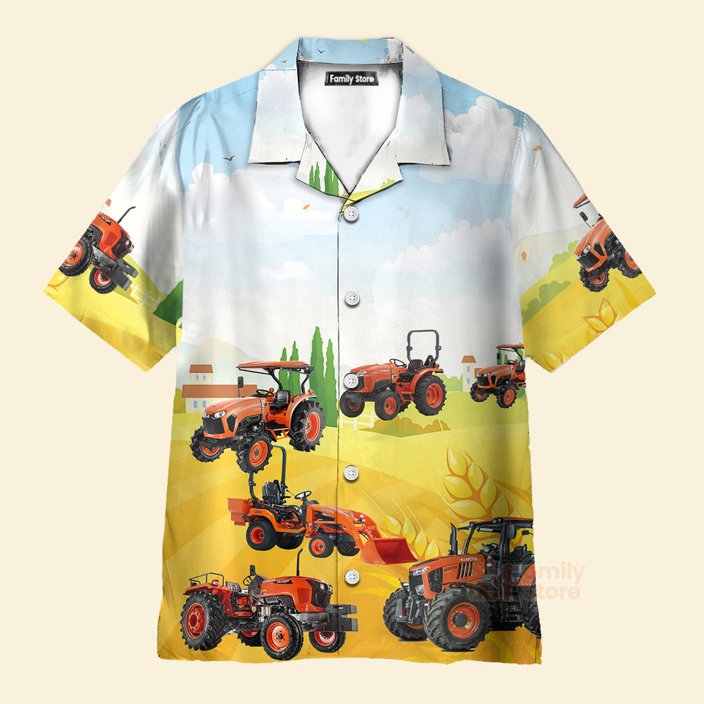 Kubota Tractor Farm Aloha Hawaiian Shirt For Men, Women