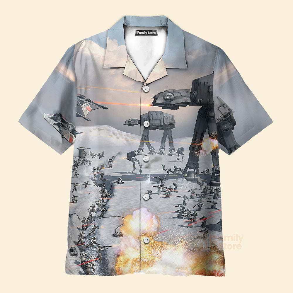 Starwars Battle Of Hoth At At - Hawaiian Shirt