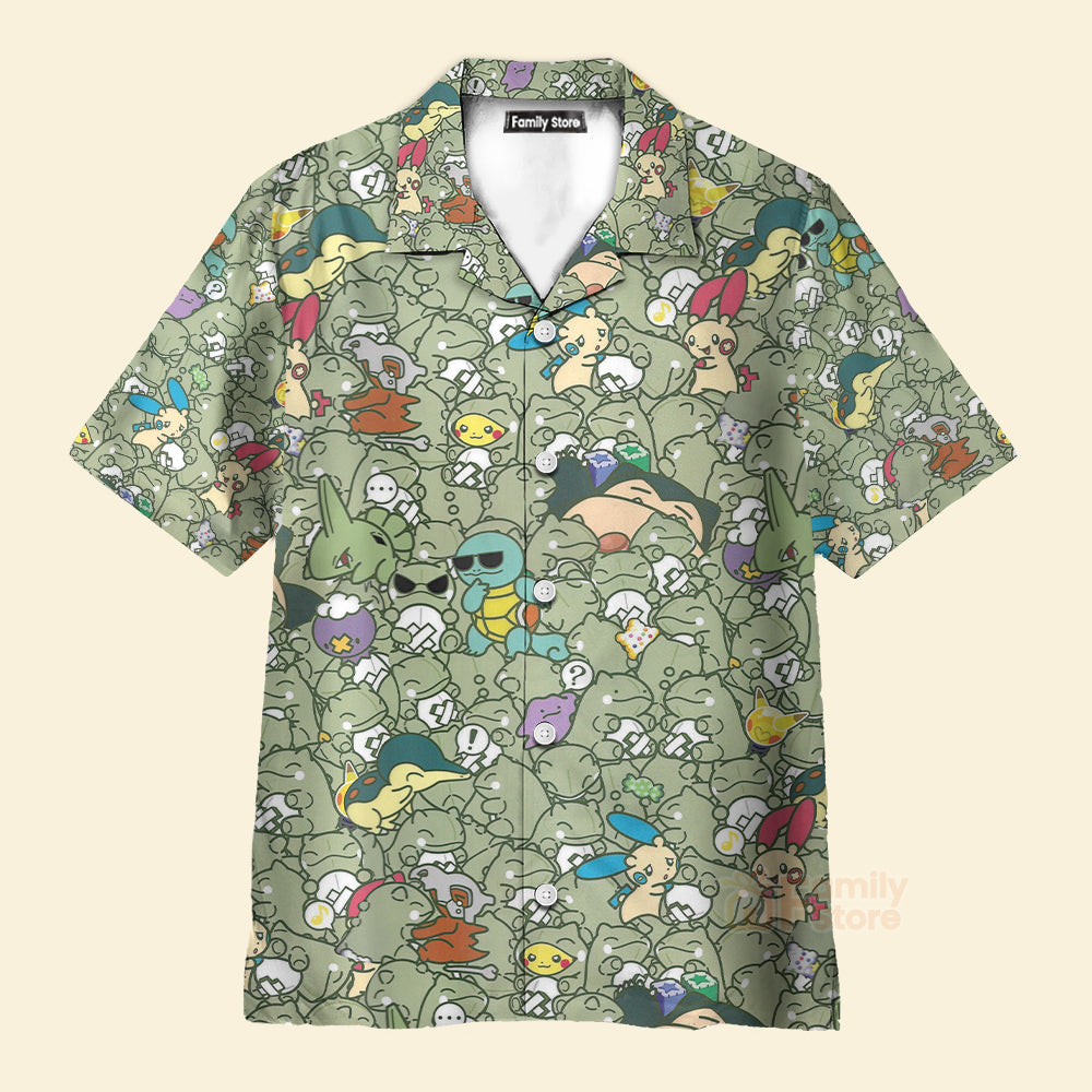 Epic Pokemon Pattern Hawaiian Shirt