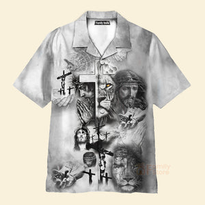 Jesus And Lion Hawaiian Shirt