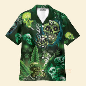 Skull So High Weed Hawaiian Shirt