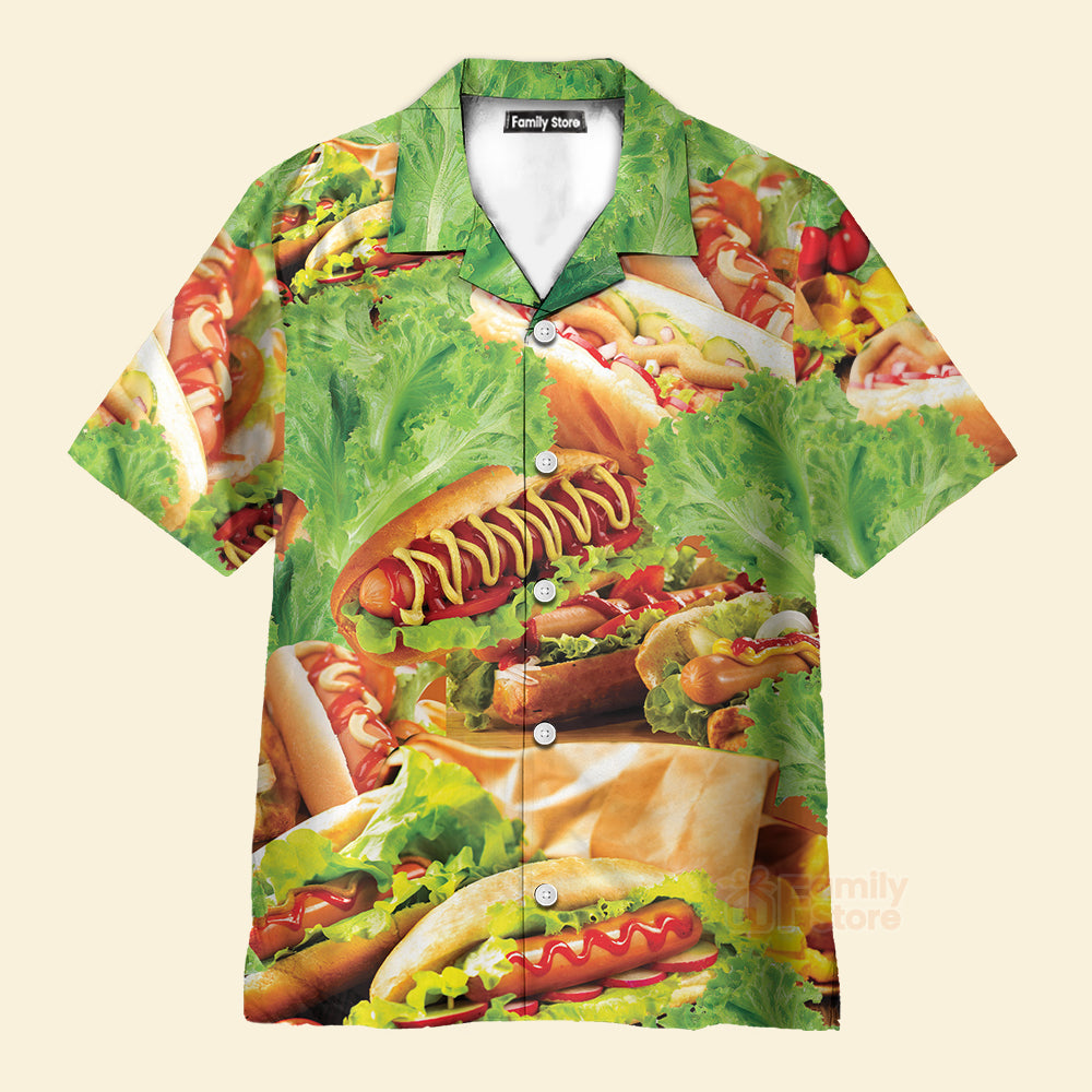 Food It's Not A Party Until The Hot Dog Come Out Salad Hawaiian Shirt