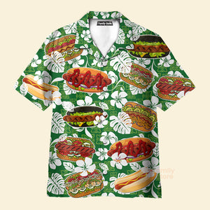 Hot Dog Hibiscus Flower Aloha Hawaiian Shirts For Men, Women