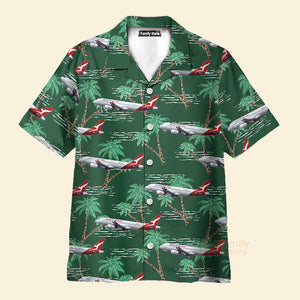 FamilyStore Airbus Tropical Aircraft & Airplane Aloha - Hawaiian Shirt