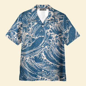 FamilyStore Ocean Great Waves Japanese Style - Hawaiian Shirt