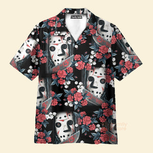 FamilyStore Halloween Jason Voorhees Flower Tropical Style - Hawaiian Shirt