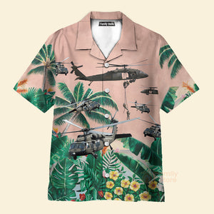 US Army Sikorsky UH-60 Black Hawk Hawaiian Shirt