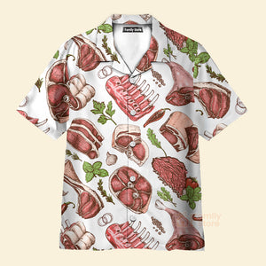 Food Meat Delicious Meal Hawaiian Shirt