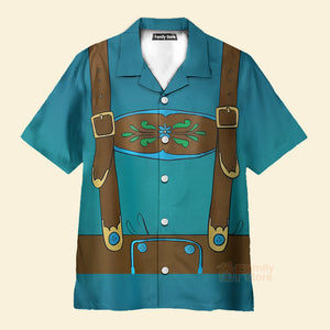 FamilyStore Blue Lederhosen Fashion - Hawaiian Shirt