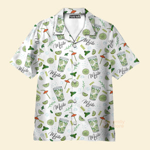 Amazing Mojito Green White Aloha Hawaiian Shirts For Men And For Women