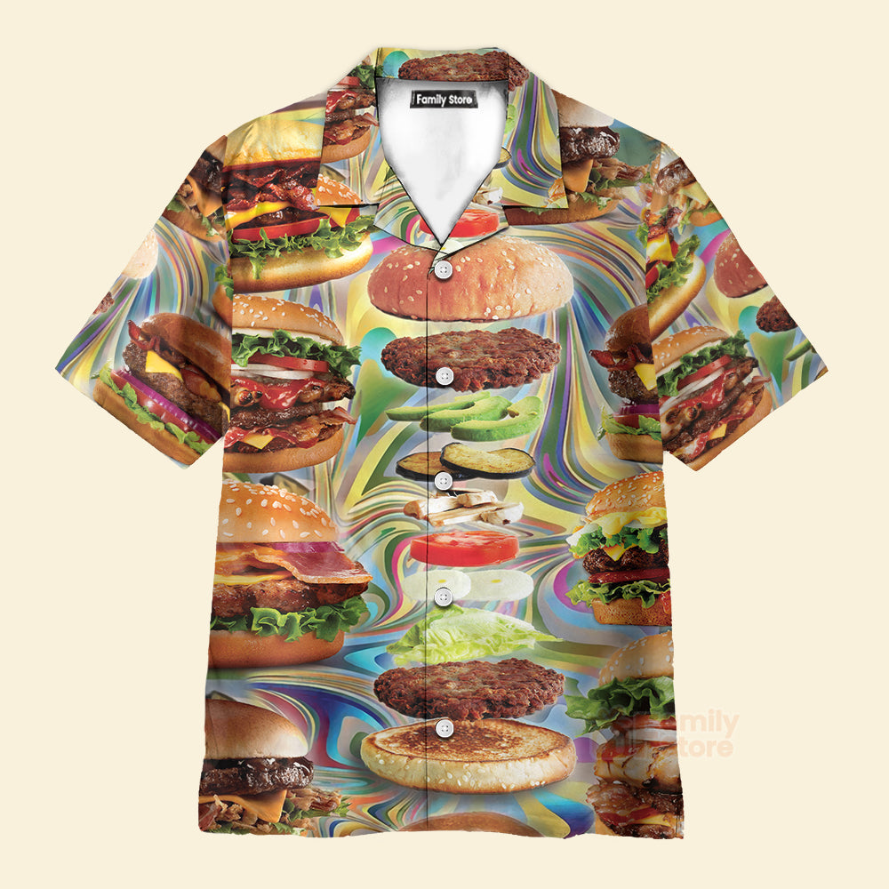 Food Lover My Love Is For Hamburger Hawaiian Shirt