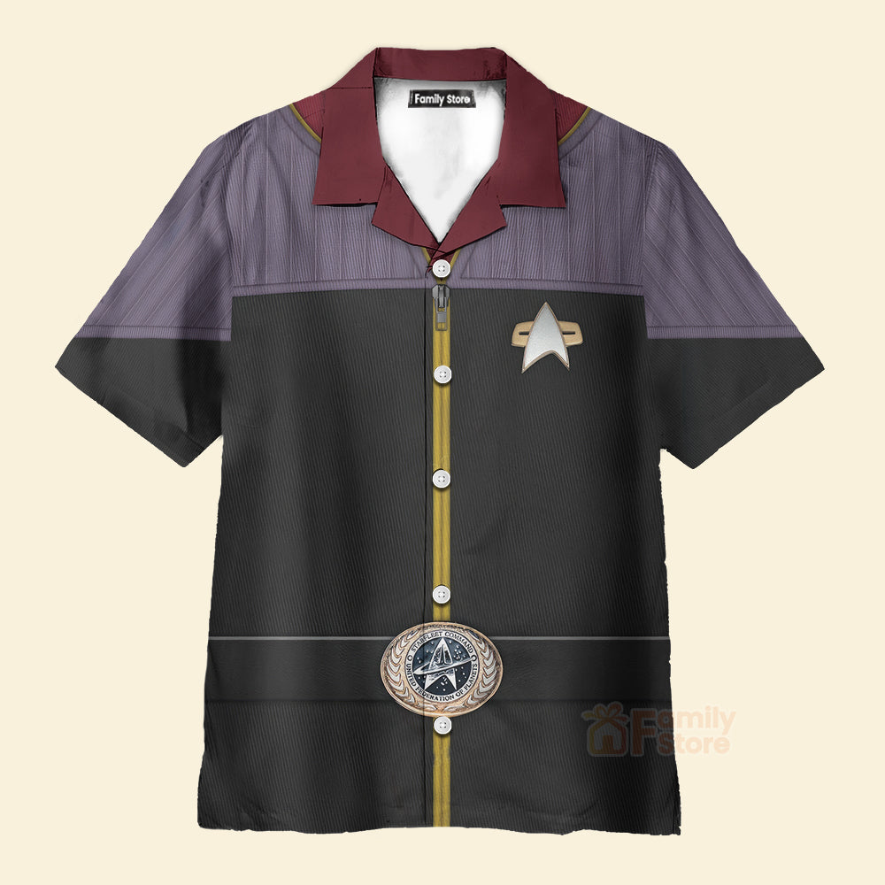 FamilyStore Star Trek Flag Officer Star Trek Cool Hawaiian Shirt