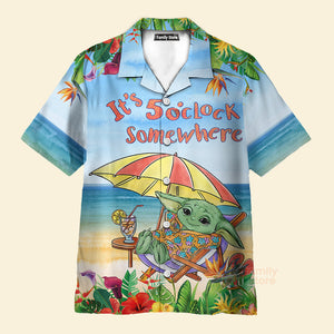 Star War Baby Yoda It’s 5 O’clock Somewhere Hawaiian Shirt