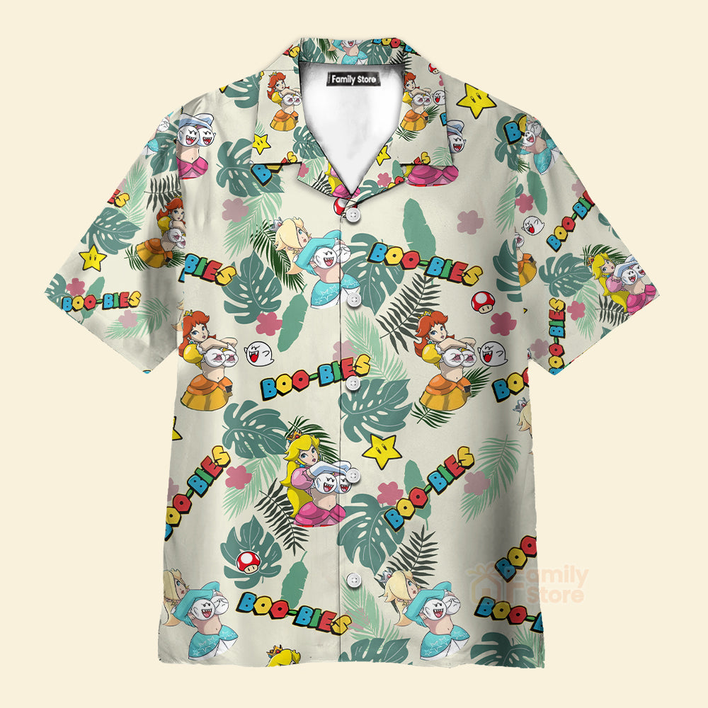 Super Mario Boo-Bies Pattern Hawaiian Shirt