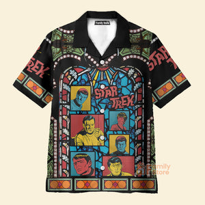 FamilyStore Star Trek The Original Series Retro Character Squares Stained Glass - Hawaiian Shirt