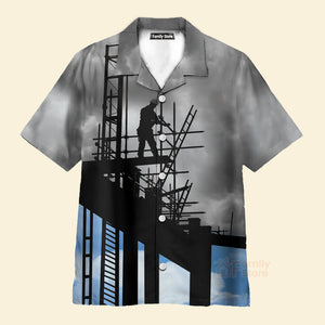 Ironworker And Sunset Hawaiian Shirt