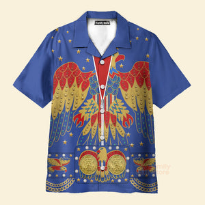 FamilyStore Elvis Eagle Blue - Costume Cosplay Hawaiian Shirt