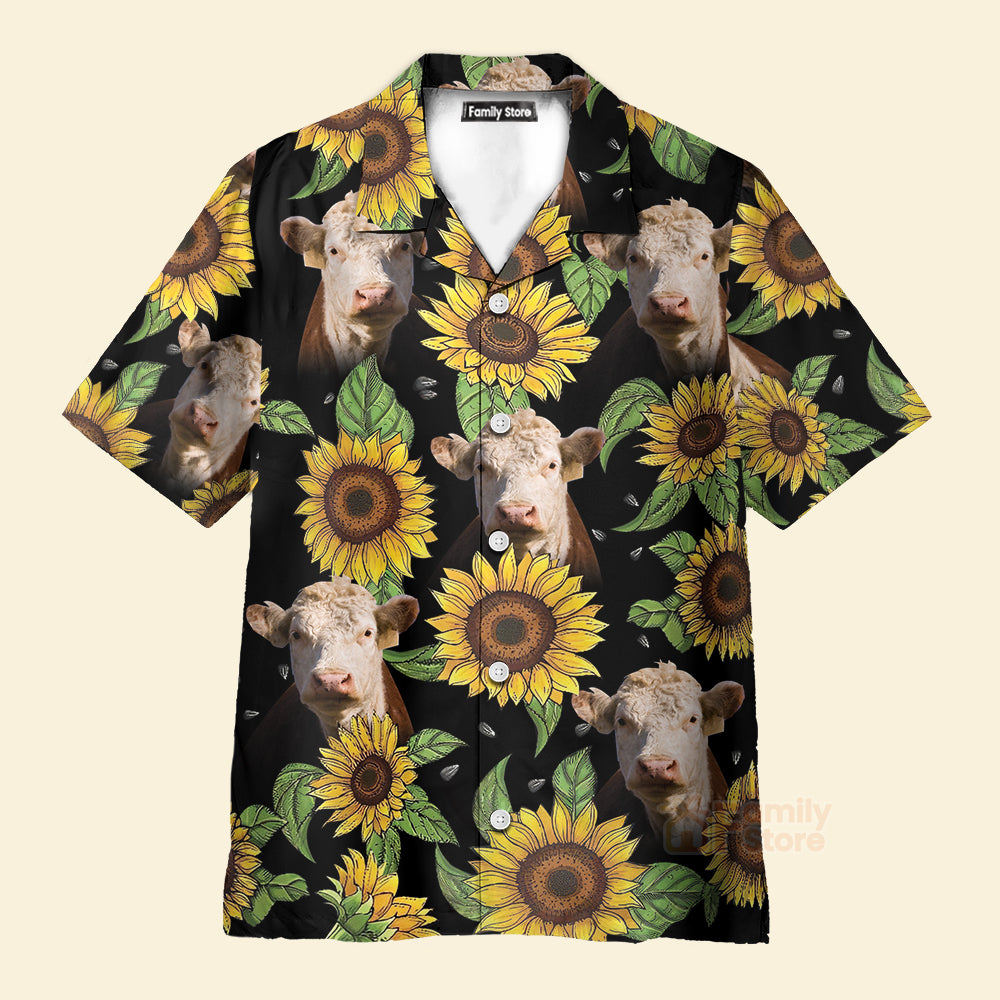 Unique Hereford Sunflower Hawaiian Shirt 2023
