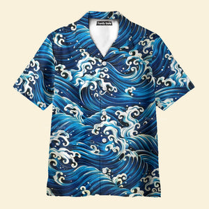 FamilyStore Ukiyoe Wave Blue Ocean - Hawaiian Shirt