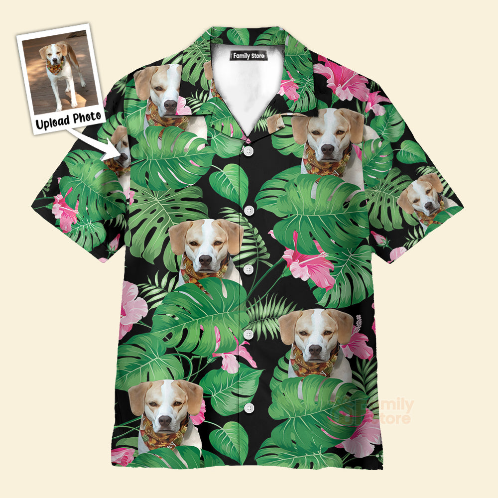 Custom Photo Dog Face Hawaiian Shirt
