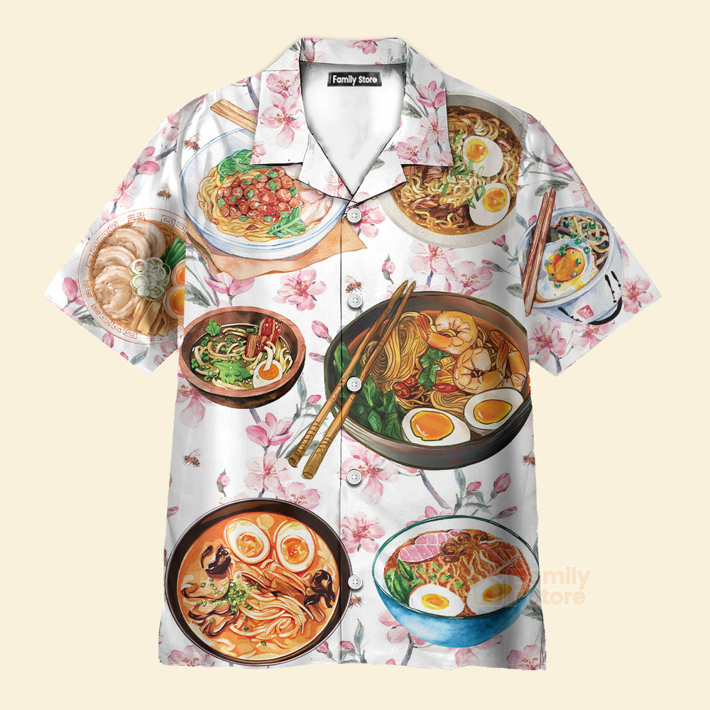 Food Ramen Delicious Floral Style Hawaiian Shirt