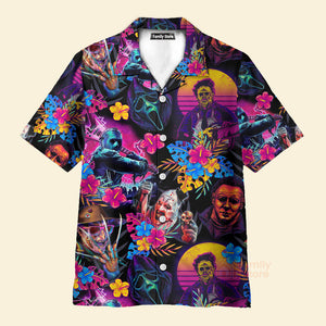 Halloween All Horror Movie Retro Tropical Style - Hawaiian Shirt