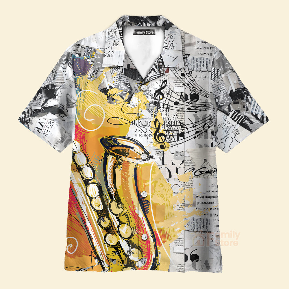 Play With Music Saxophone Shirt Hawaiian Shirt