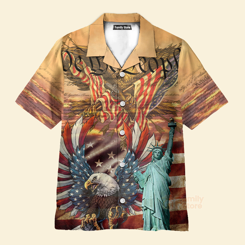 FamilyStore America Patriotism Eagle - Hawaiian Shirt