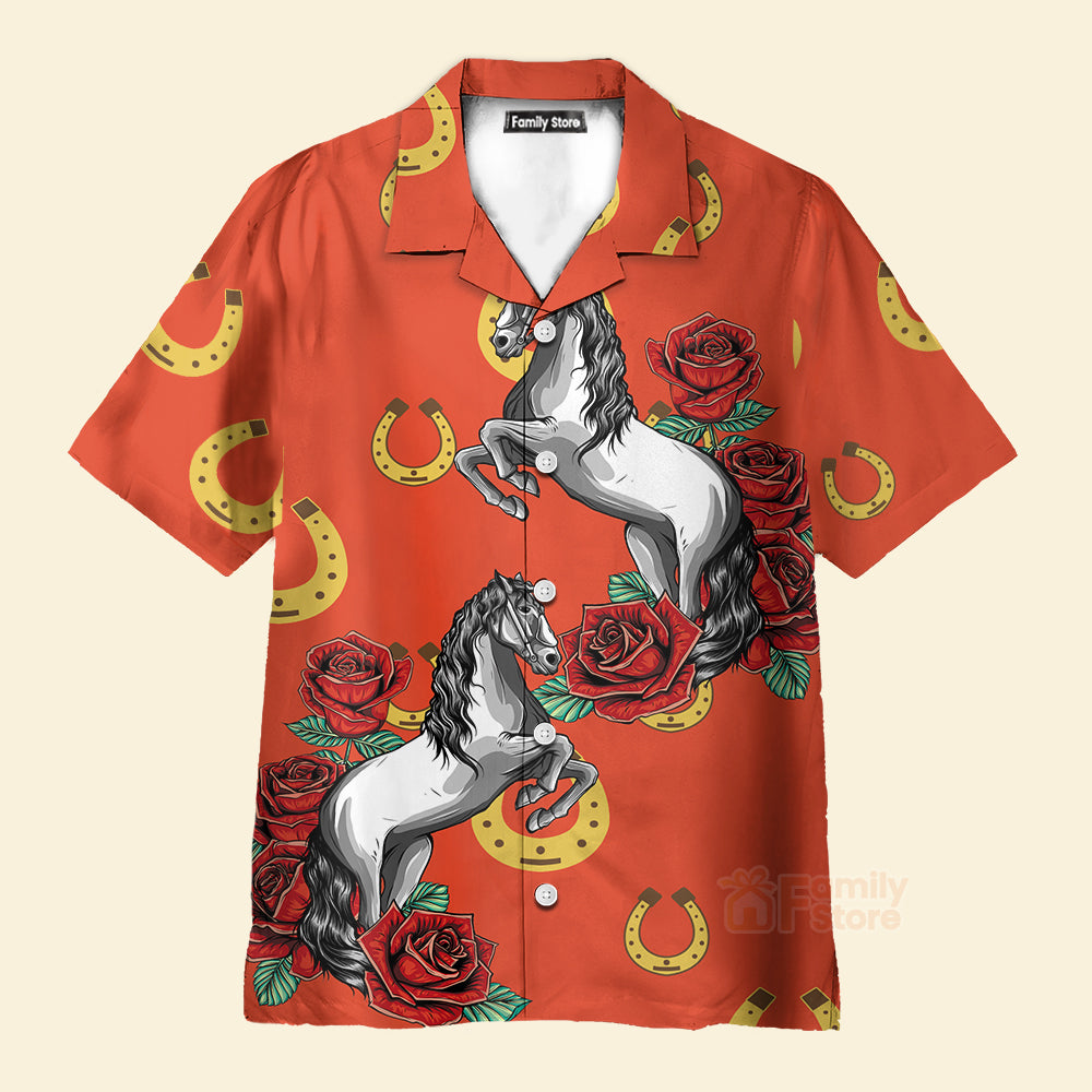 Kentucky My Derby Day Dress Racing Horseshoe Hawaiian Shirts