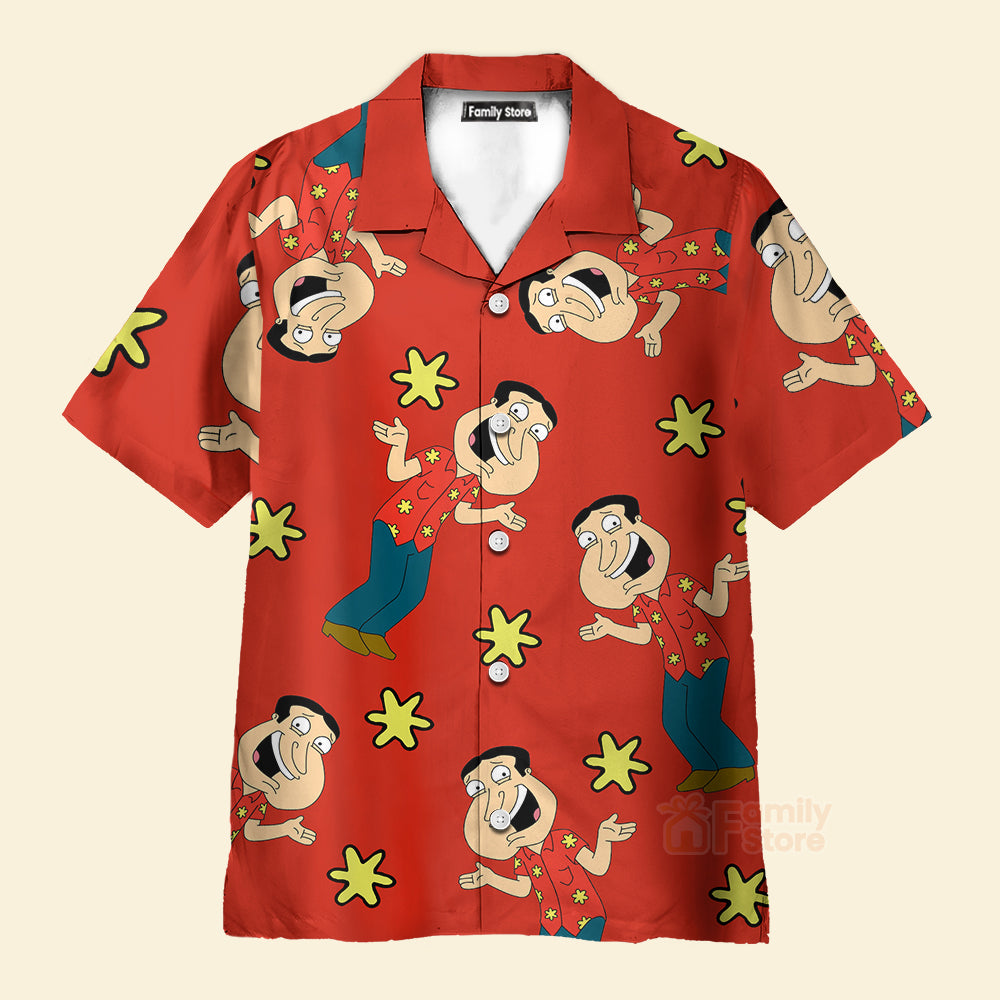 All Are Quagmire Men's Short Sleeve Hawaiian Shirt