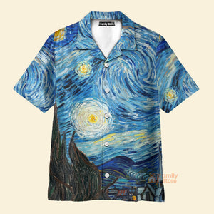 FamilyStore Retro Van Gogh The Starry Night - Hawaiian Shirt