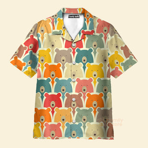 FamilyStore Colorful Little Bear Pattern - Hawaiian Shirt