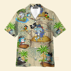 Shark Amazing Pirate Shark Hawaiian Shirt