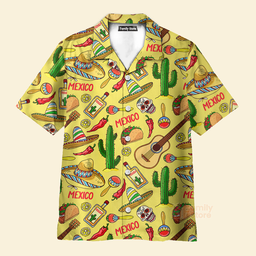 FamilyStore Tacos, Chilli, Skull-Mexican Traditional Culture - Hawaiian Shirt