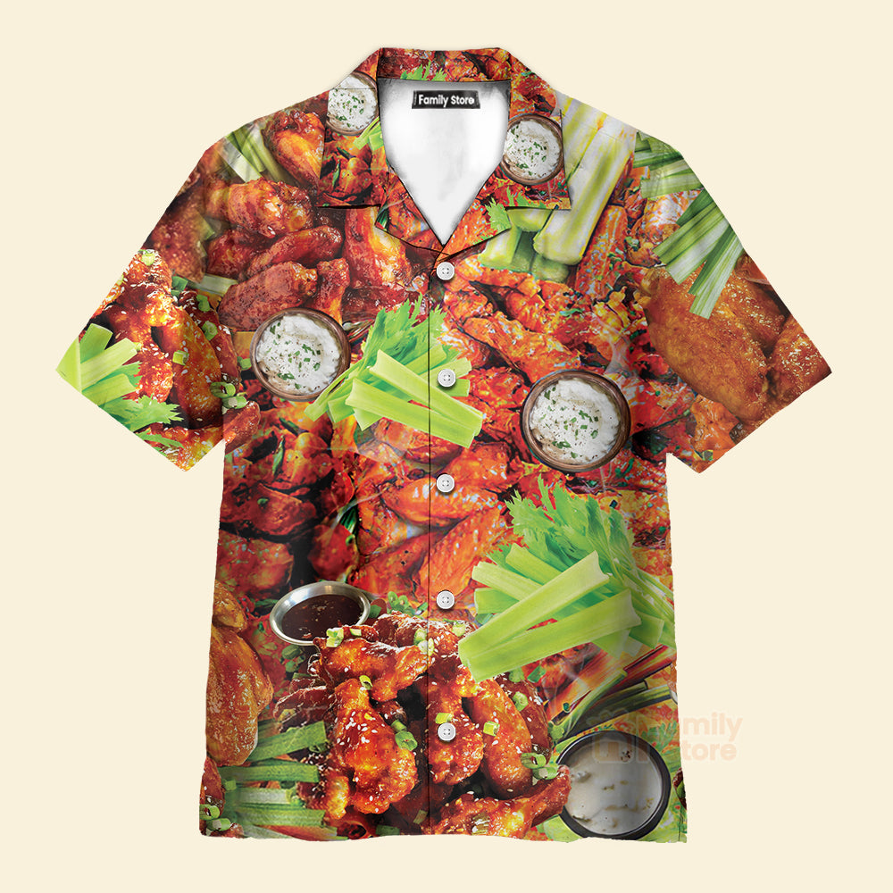 Food Ain't Nothing Chicken Wing Hawaiian Shirt