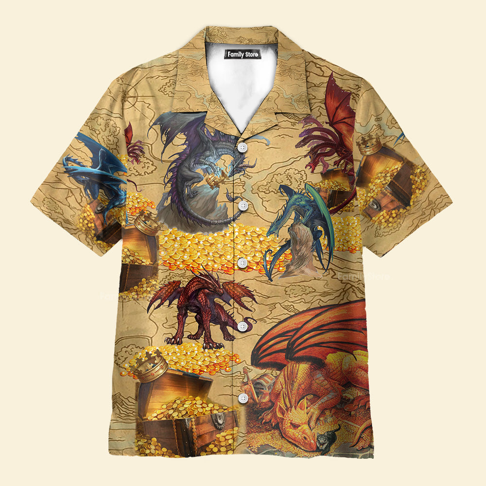 Dragon Love Gold Amazing - Hawaiian Shirt - Gift For Men, Women