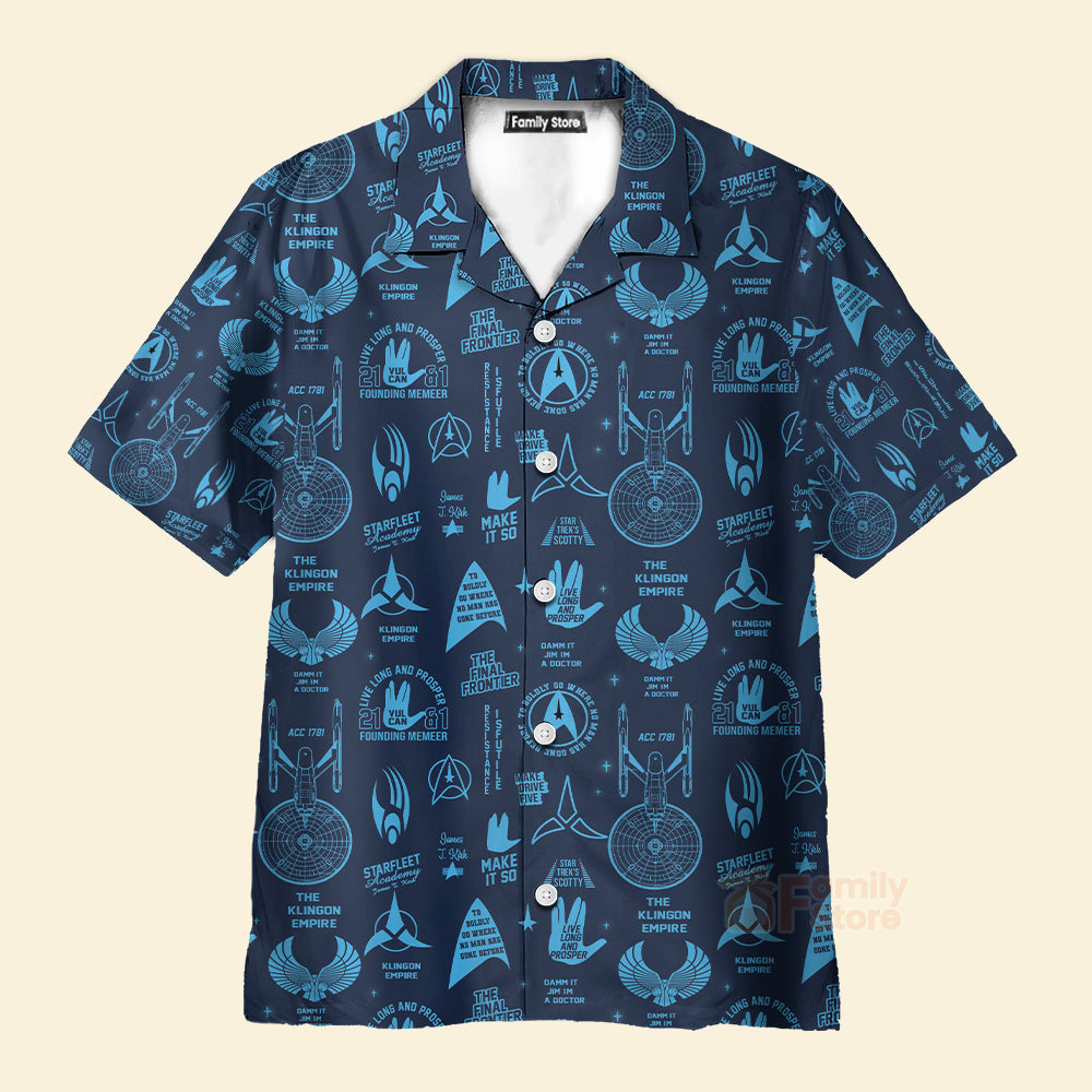 Trekkie Star Trek Pattern Hawaiian Shirt