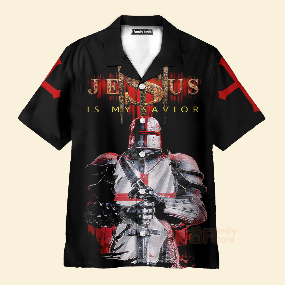 Knights Templar Jesus Aloha Hawaiian Shirts For Men and Women