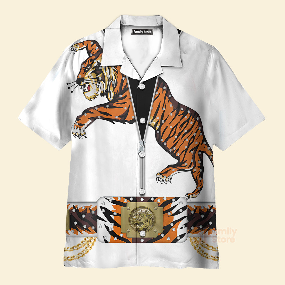 Elvis Presley Tiger - Costume Cosplay Hawaiian Shirt  ELHS03