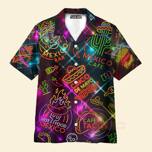 FamilyStore Neon Mexican Party Cinco De Mayo Aloha - Hawaiian Shirts